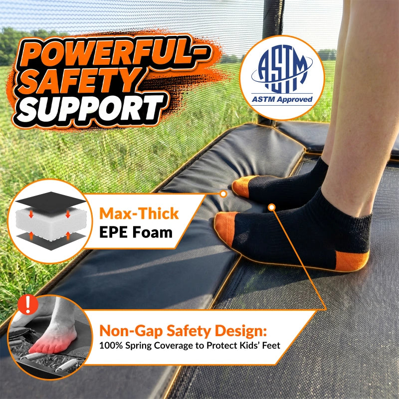 6FT Toddler Trampoline for Kids with Swing