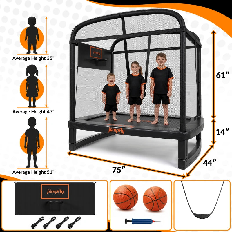 6FT Toddler Trampoline for Kids with Swing