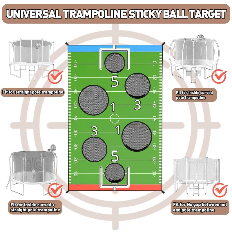 Jumpfly Football Game Accessories Toss Throwing Target Net