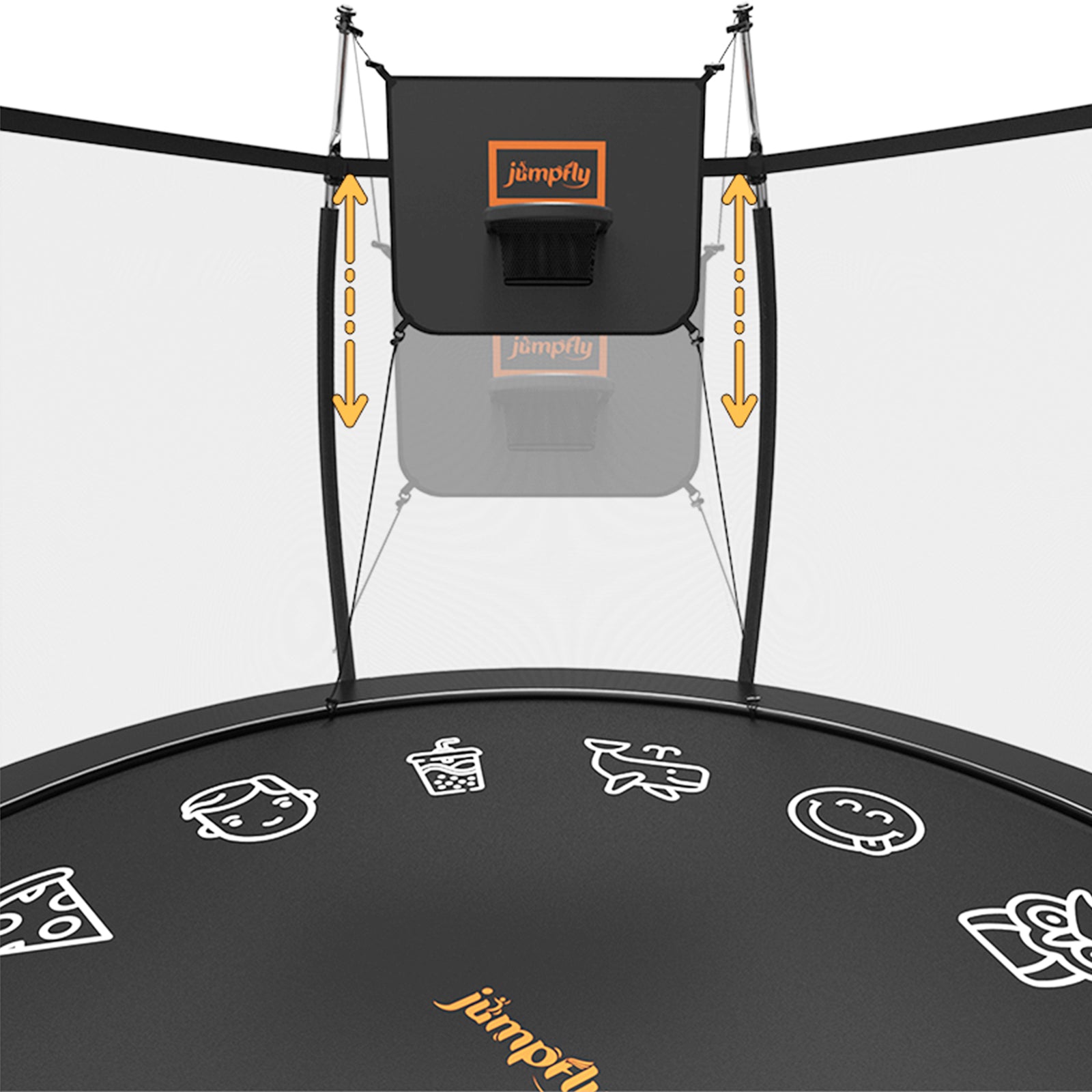 2025 Jumpfly No-Gap Design Trampoline With Basketball Hoop