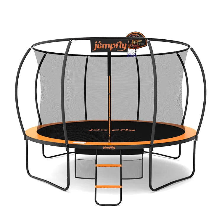 jumpfly 12ft trampoline orange