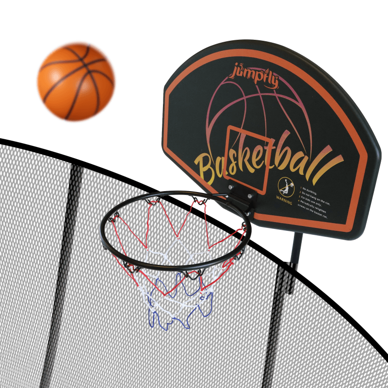 jumpfly trampoline basketball hoop
