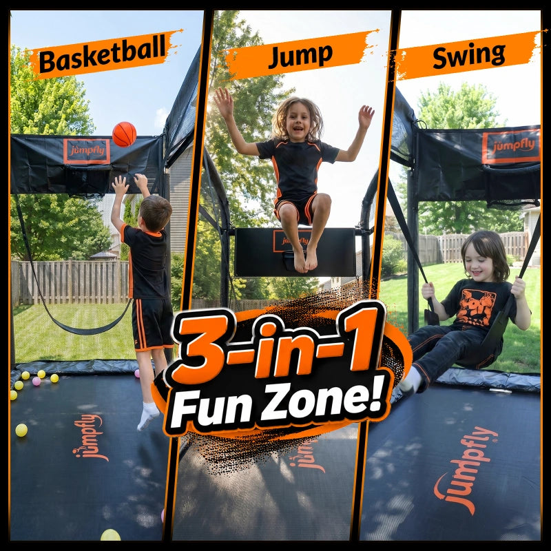 6FT Toddler Trampoline for Kids with Swing