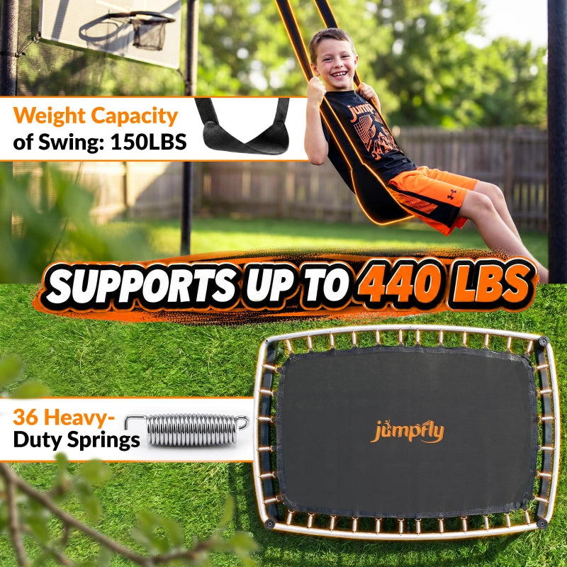 6FT Toddler Trampoline for Kids with Swing