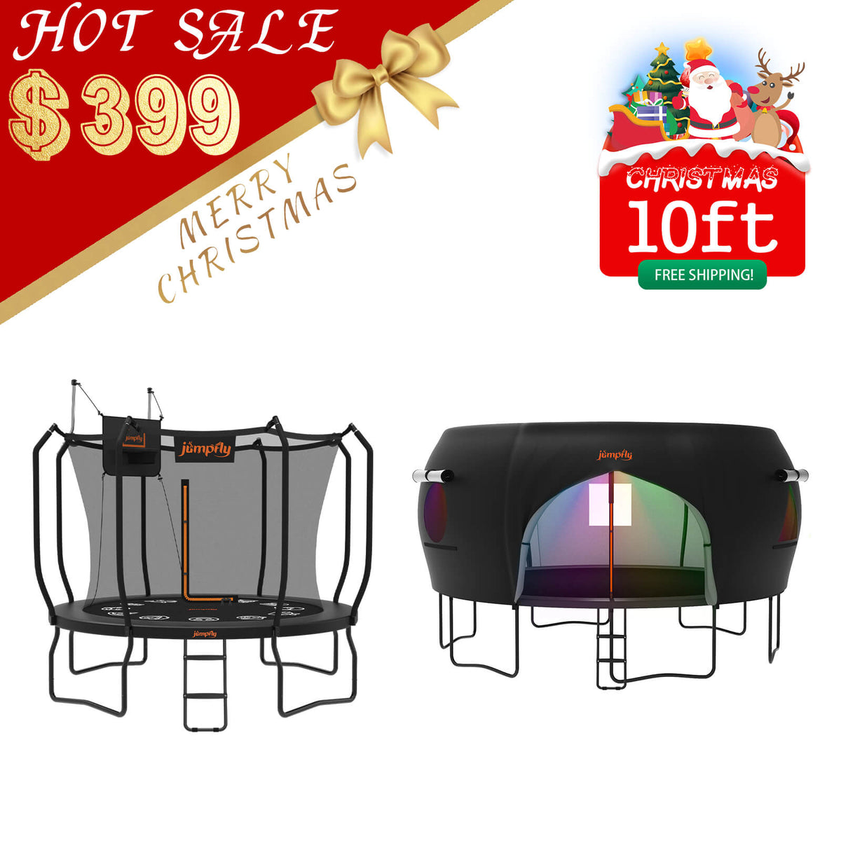 Jumpfly Fall Trampoline & Tent Bundle | JumpFly Trampolines