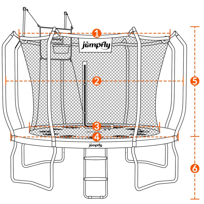 Trampoline dimensions diagram