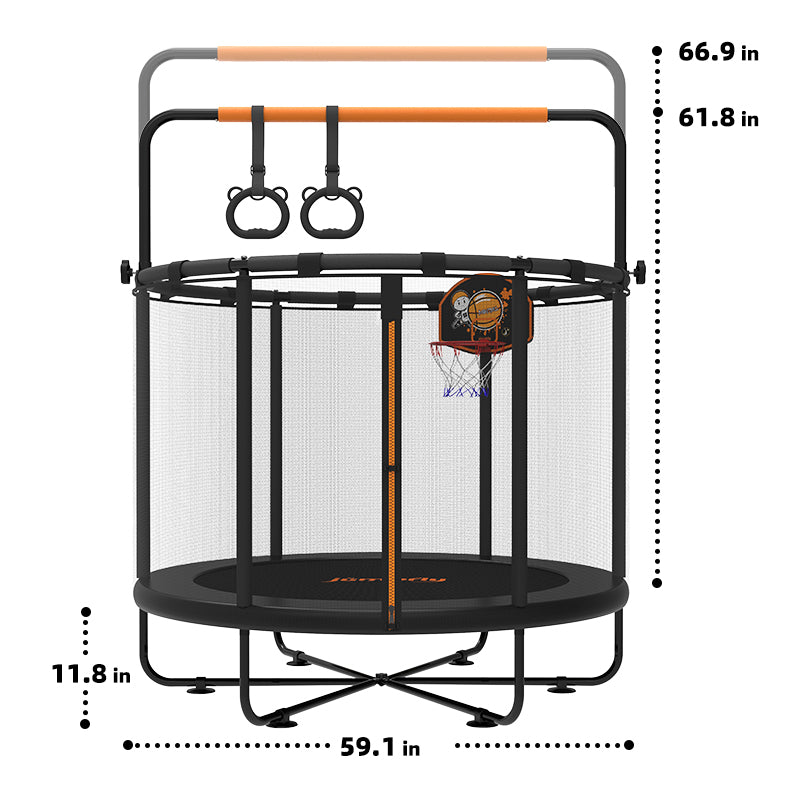 5 FT Monkey Bar Toddler Trampoline