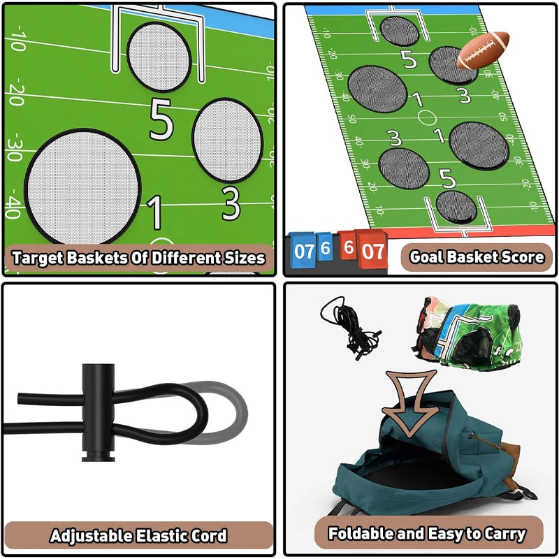 Jumpfly Football Game Accessories Toss Throwing Target Net