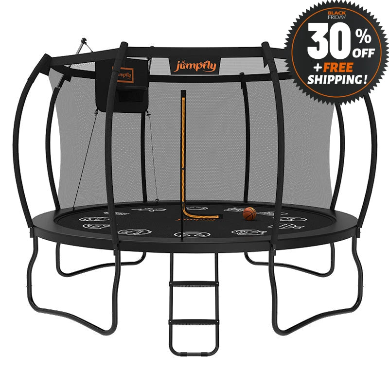 2024 Jumpfly No-Gap Design Trampoline With Basketball Hoop