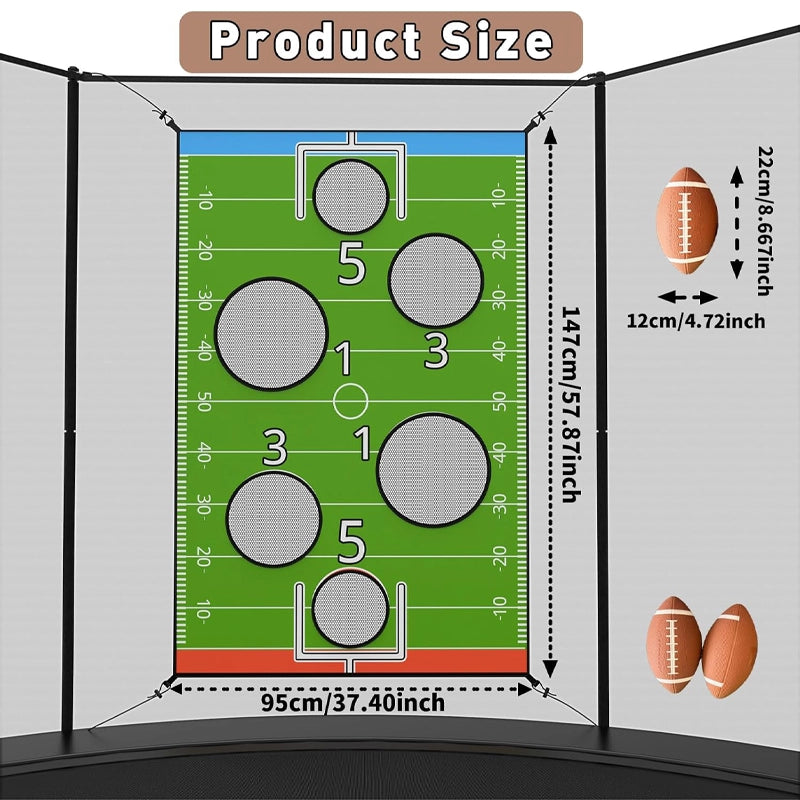 Jumpfly Football Game Accessories Toss Throwing Target Net