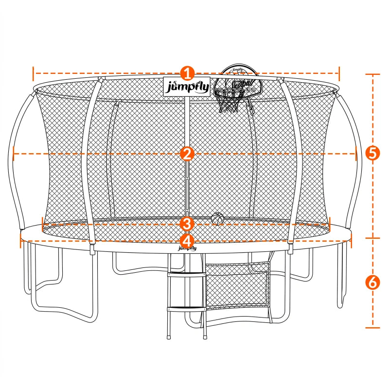 Trampoline dimensions diagram