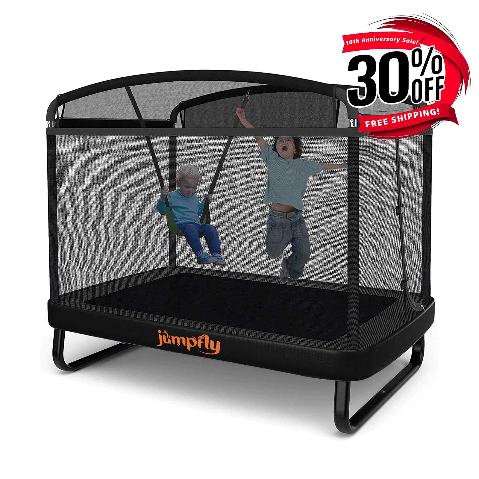 6FT Toddler Trampoline for Kids with Swing