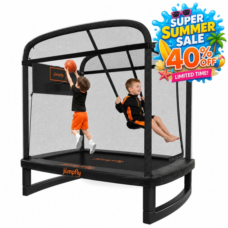 6FT Toddler Trampoline for Kids with Swing