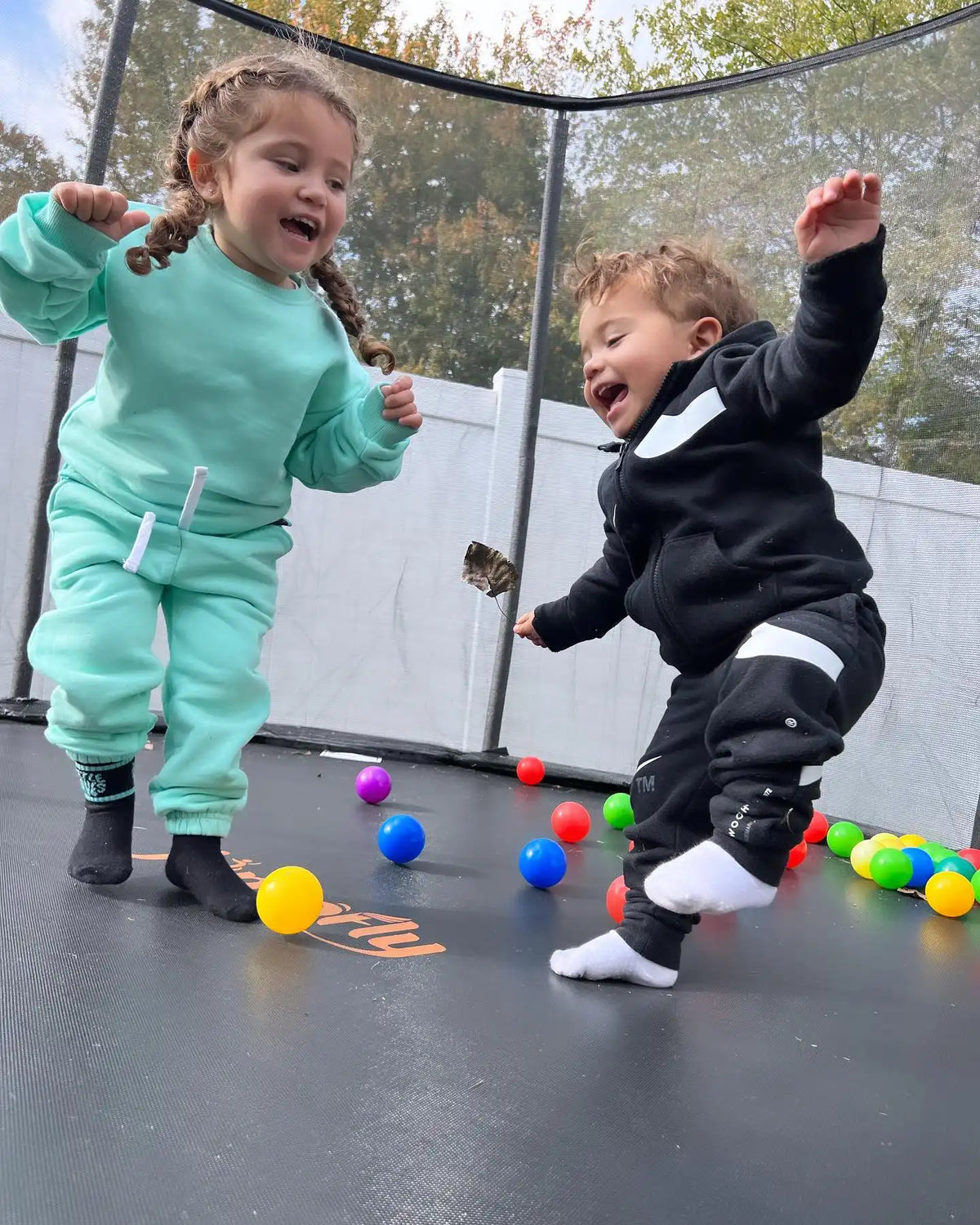 multi-child trampolines for sibling playtime