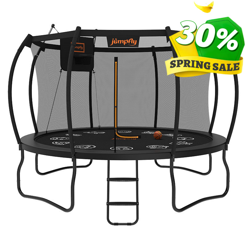 2024 Jumpfly trampoline with basketball hoop - 30% Off Spring Sale