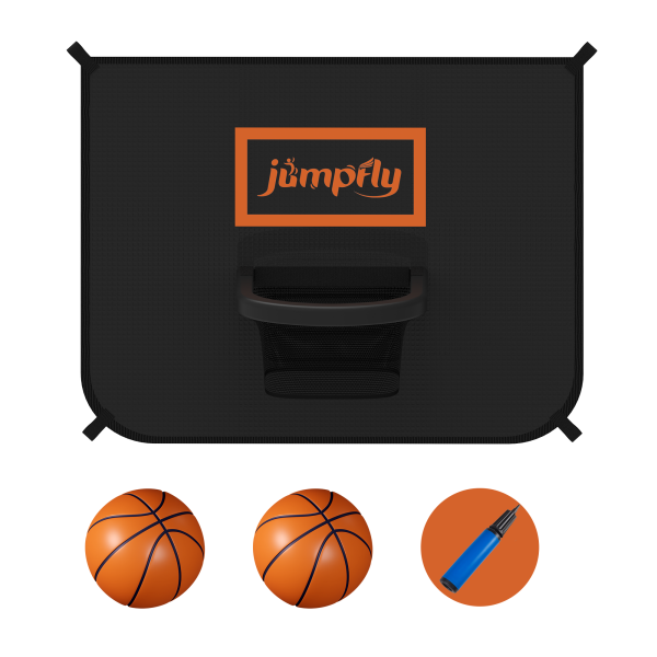 jumpfly trampoline basketball hoop
